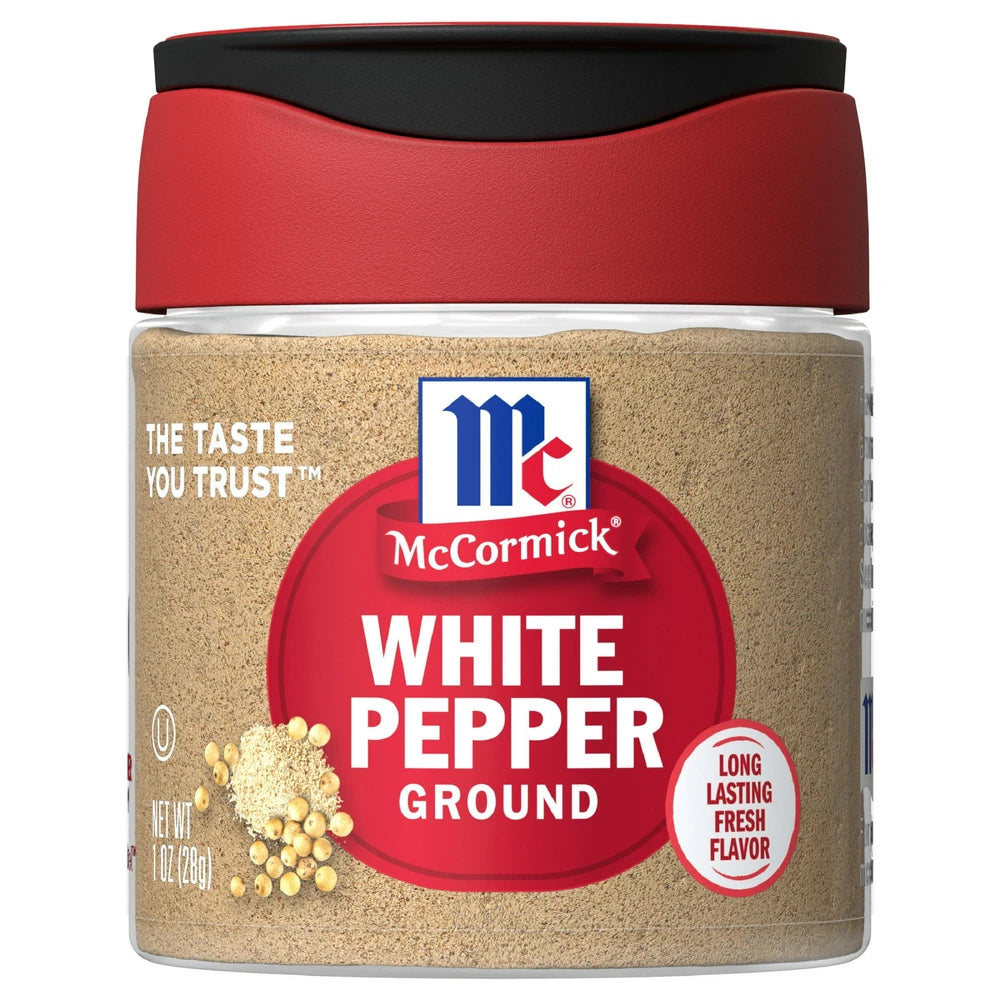 McCormick All Natural Kosher Ground White Pepper Bottle 1 Oz (Pack of 72)