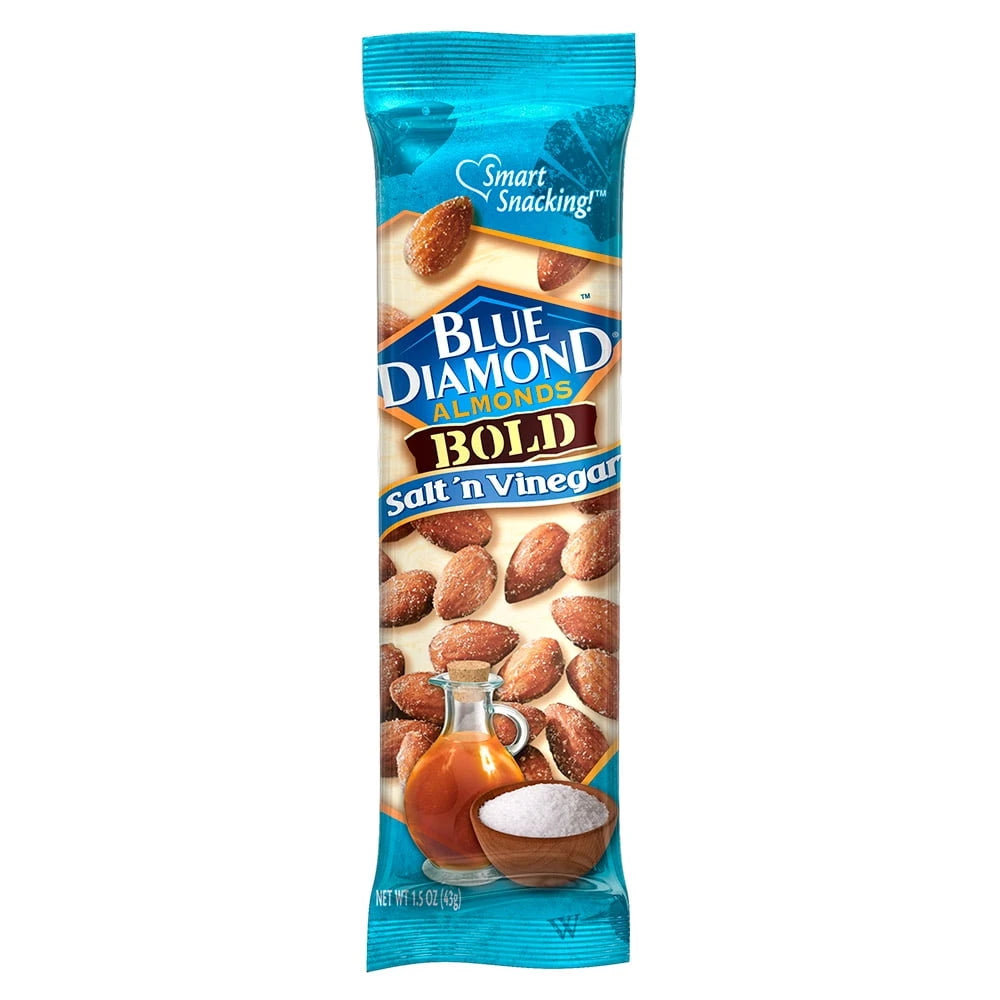 Blue Diamond Almonds Bold Salt N Vinegar Almonds 1.5 Oz (Pack of 144)