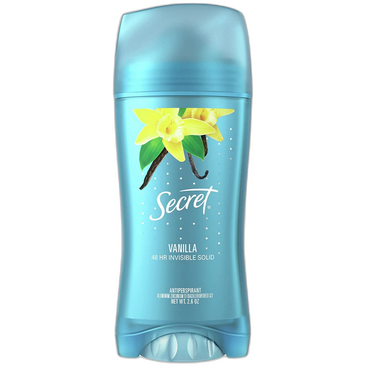 Secret Invisible Solid Antiperspirant Deodorant Vanilla Scent 2.6Oz (Pack of 12)
