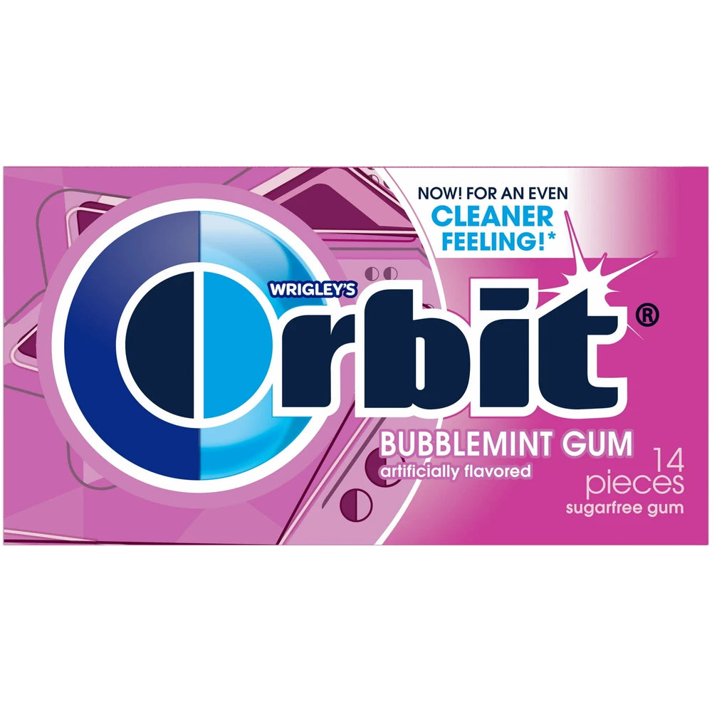 Orbit Sugarfree Gum, Bubblemint - 14 Ct (Pack of 144)