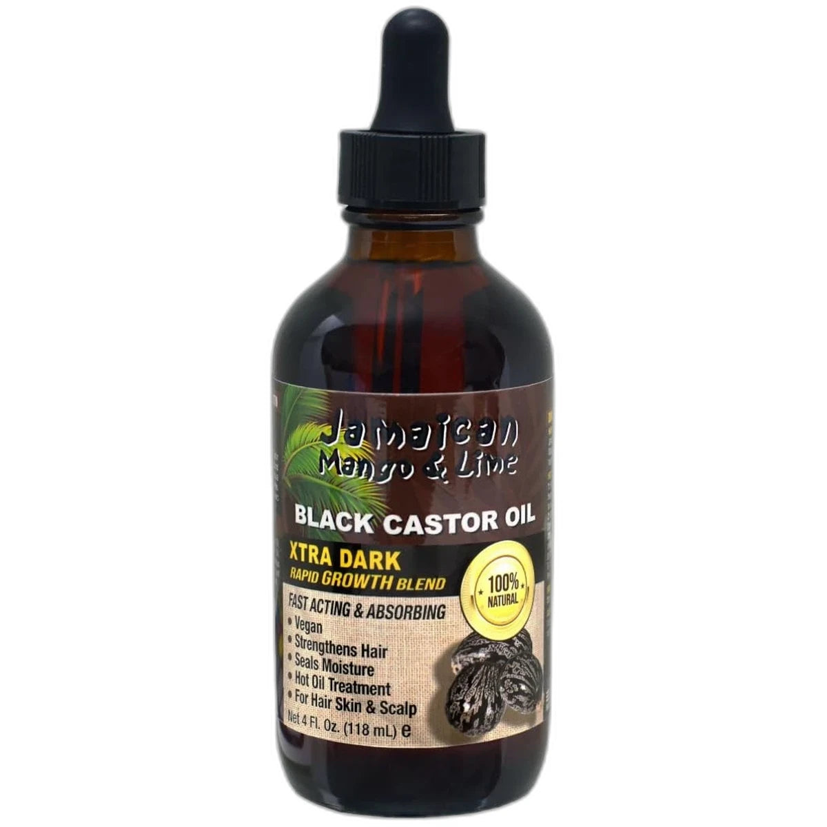 Jamaican Mango and Lime Black Castor Oil Xtra Dark 4Oz (Pack of 6)