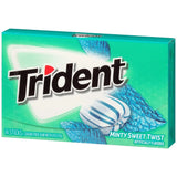 Trident Minty Sweet Twist Gum - Sugar Free, 14 Ct (Pack of 144)