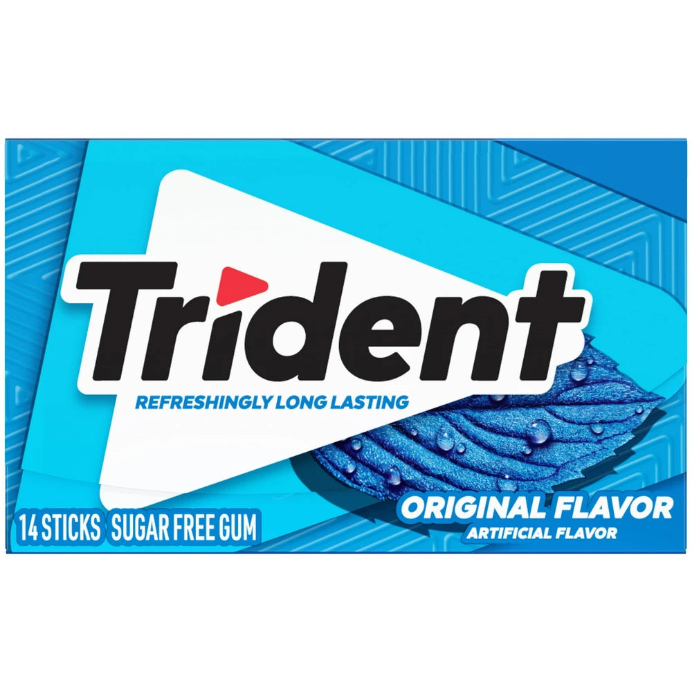 Trident Original Sugar Free Gum - 14 Ct (Pack of 144)