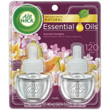 Air Wick Life Scents Scented Oil Plug In Air Freshener Refills Summer Delights 0.67Oz (Pack Of 6)