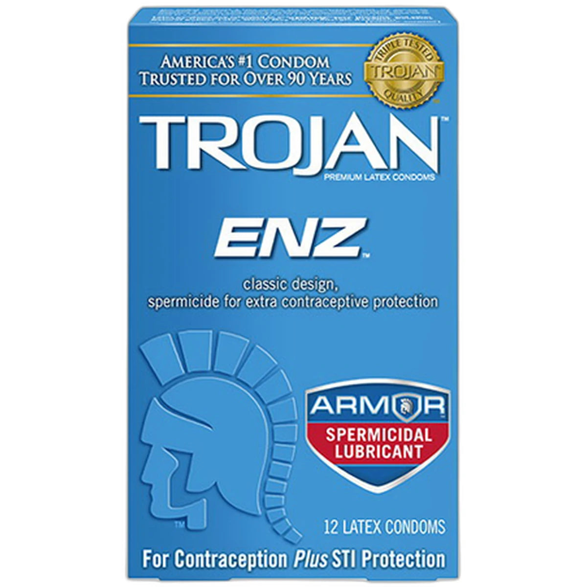 Trojan-Enz Spermicidal Lubricant Condoms 5.6Oz (Pack Of 48)
