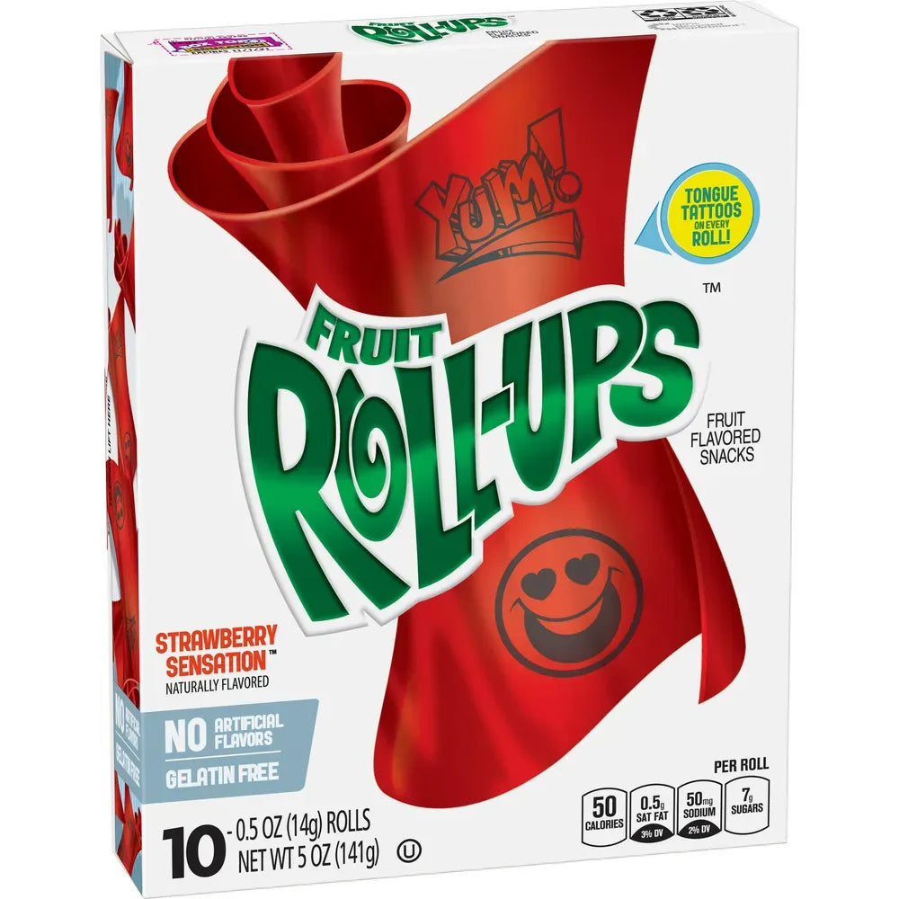 Fruit Roll-Ups Strawberry Sensation 0.5 Oz (Pack Of 10)