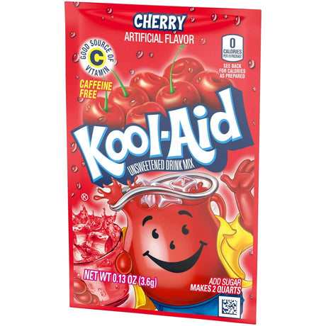 Kool-Aid - Unsweetened Cherry Soft Drink Mix 0.13 Oz (Pack of 192)