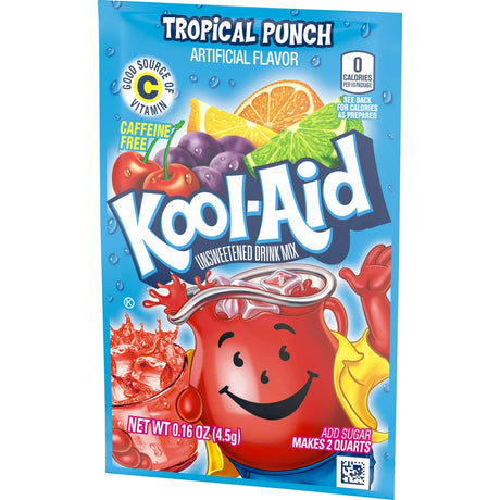 Kool-Aid - Unsweetened Soft Drink Mix - Tropical Punch 0.16 Oz (Pack of 192)