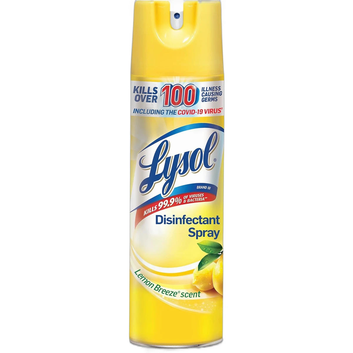 Lysol Lemon Breeze Scented Disinfectant Spray Kills Cold and Flu Viruses 12.5Oz (Pack of 12)