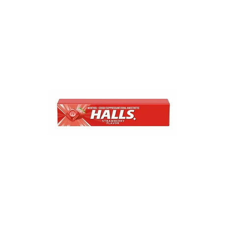 Halls Relief Cherry Cough Suppressant Oral Anesthetic Menthol Drops - 9 Ea (Pack of 480)