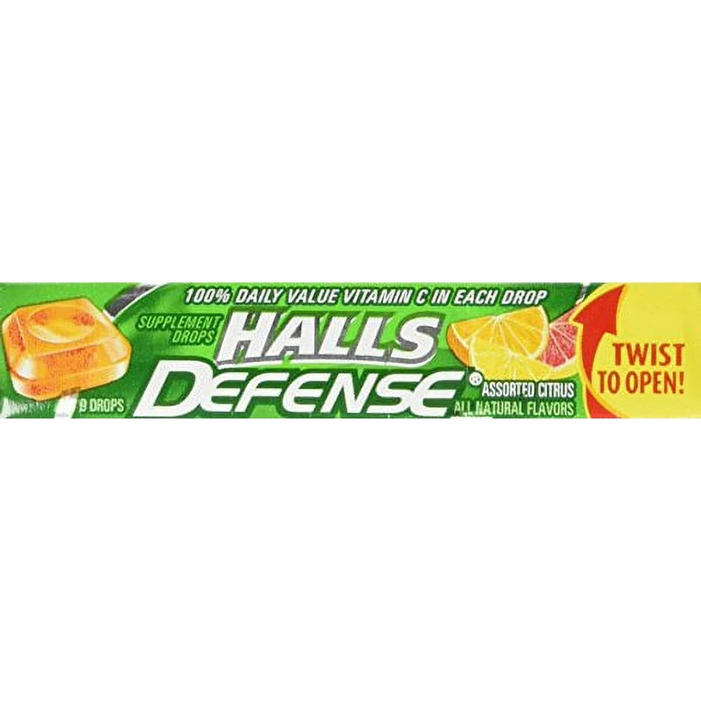 Mondelez Halls Defense Dietary Supplement Drops 9 Ea (Pack of 480)