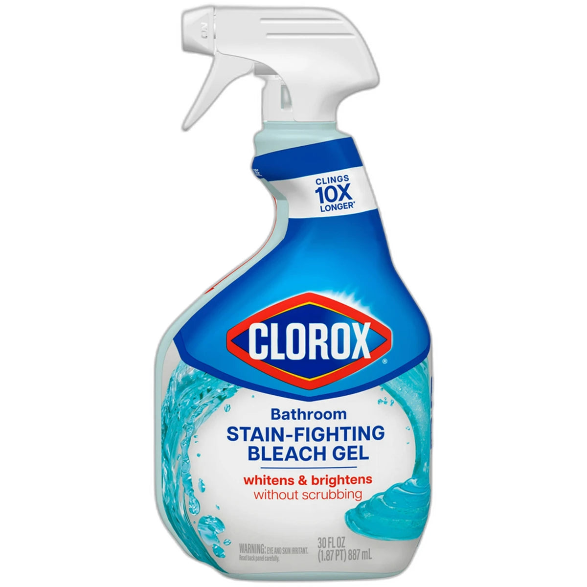 Clorox Bathroom Bleach Gel Multi Surface Cleaner Spray 30Oz (Pack of 9)