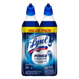 Lysol Power Toilet Bowl Cleaner Gel For Cleaning and Disinfecting Stain Removal Twin Pack 24Oz (Pack of 4)
