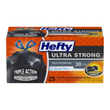 Hefty Ultra Strong Multipurpose Unscented Trash Bags 30 Gallon 232.16oz (Pack of 6)