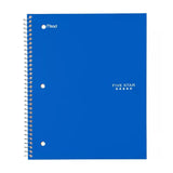 Five Star 1 Subject Wide Ruled Solid Spiral Notebook Assorted 16oz (Pack of 12)