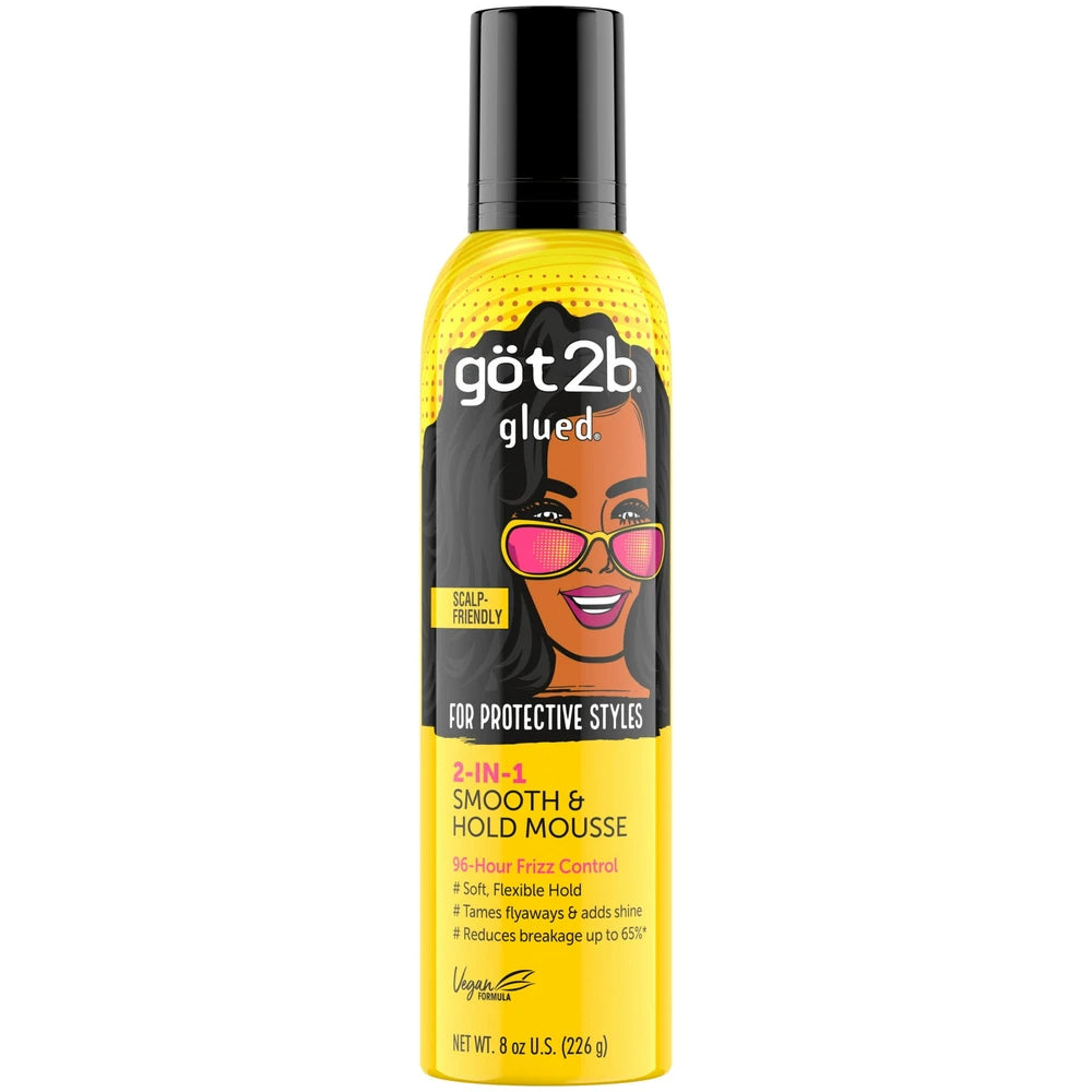 Got2b Glued Smooth & Hold Mousse 8 Oz (Pack of 6)