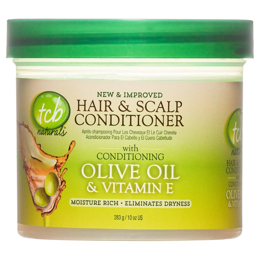 TCB Naturals Conditioner Hair & Scalp Olive Oil & Vitamin-E Jar Dry Hair (Pack of 12) 10 Oz
