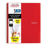 Mead Five Star 5 Subject Wirebound Notebooks 200 Sheets Assorted Colors 29.28oz (Pack of 6)