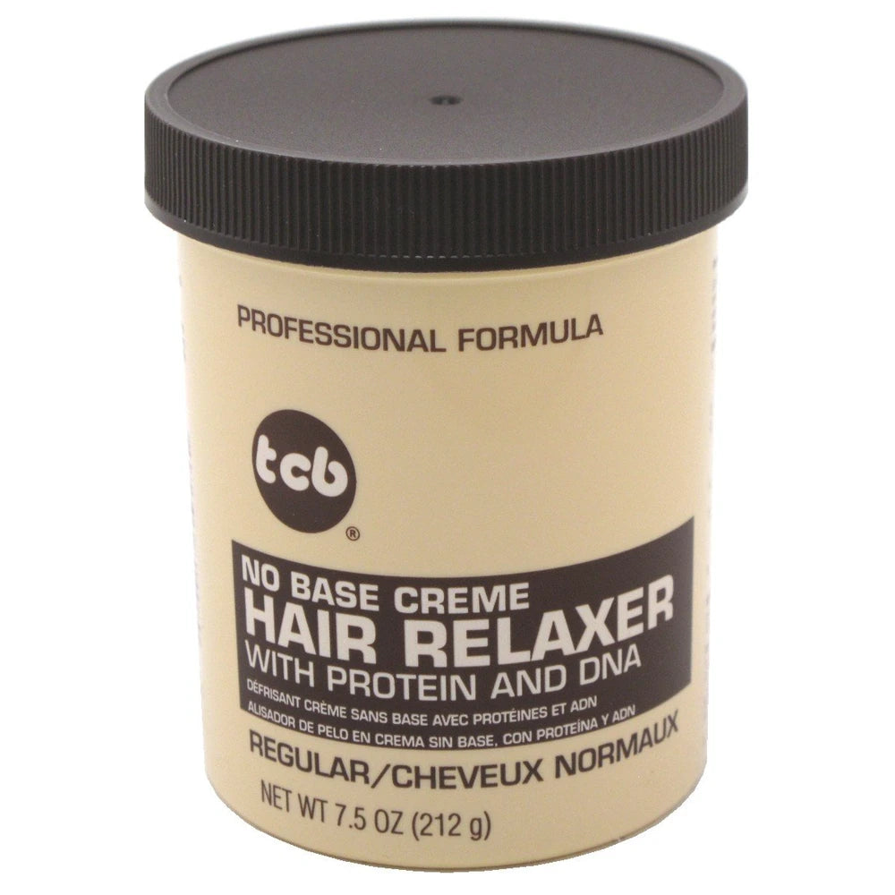 TCB Hair Relaxer No Base Creme Professional Formula Silky Smooth Hair (Pack of 12) 7.5 Oz