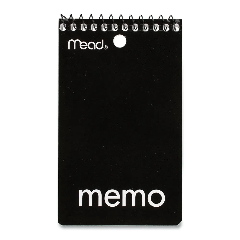 MEAD MEMO BOOK MEDIUM/COLLEGE RULE 3 X 5 IN WHITE 60 SHEETS ASSORTED (PACK OF 72)