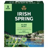 Irish Spring Bar Soap Aloe Mist Deodorant All Skin Types 3 Pack (Pack of 18) 11.1 Oz
