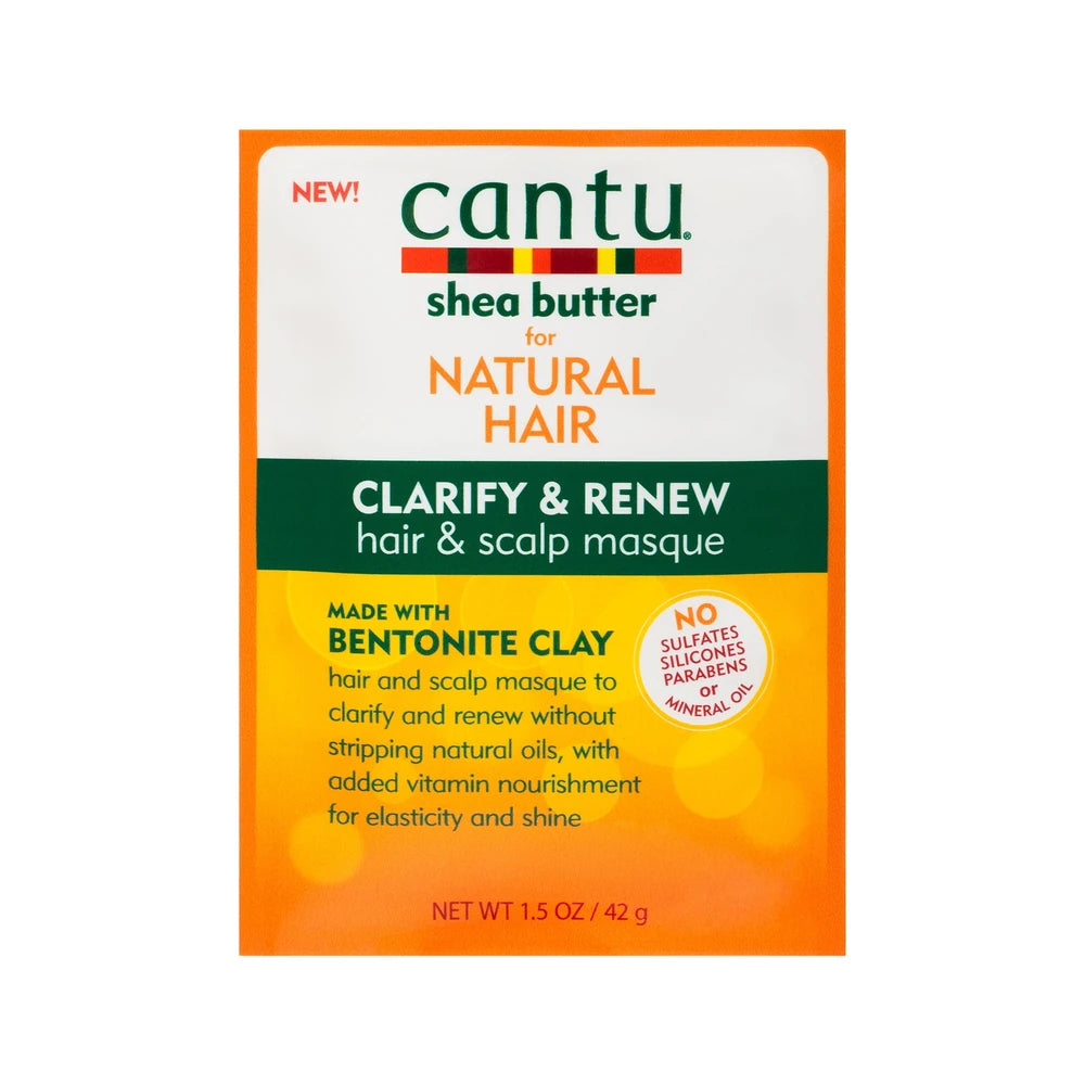 Cantu Shea Butter for Natural Hair Clarify & Renew Hair & Scalp Masque 1.5oz (Pack of 24)