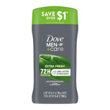 Dove Men Plus Care 72 Hour Antiperspirant Deodorant Stick Extra Fresh 2.7Oz (Pack of 6)