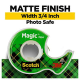 3M Scotch Magic Transparent Tape 0.75in x 300in 1.12Oz (Pack of 72)