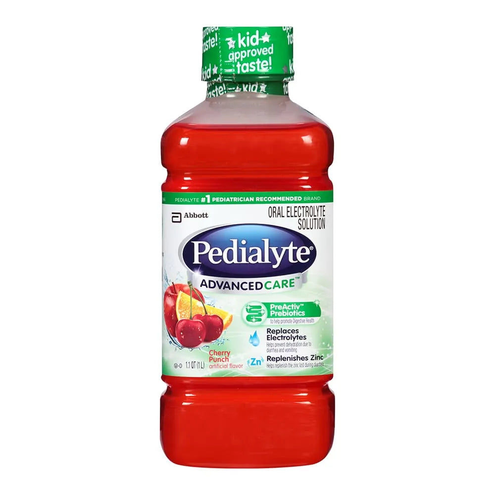 Pedialyte AdvancedCare Electrolyte Solution Cherry 33Oz (Pack of 8)