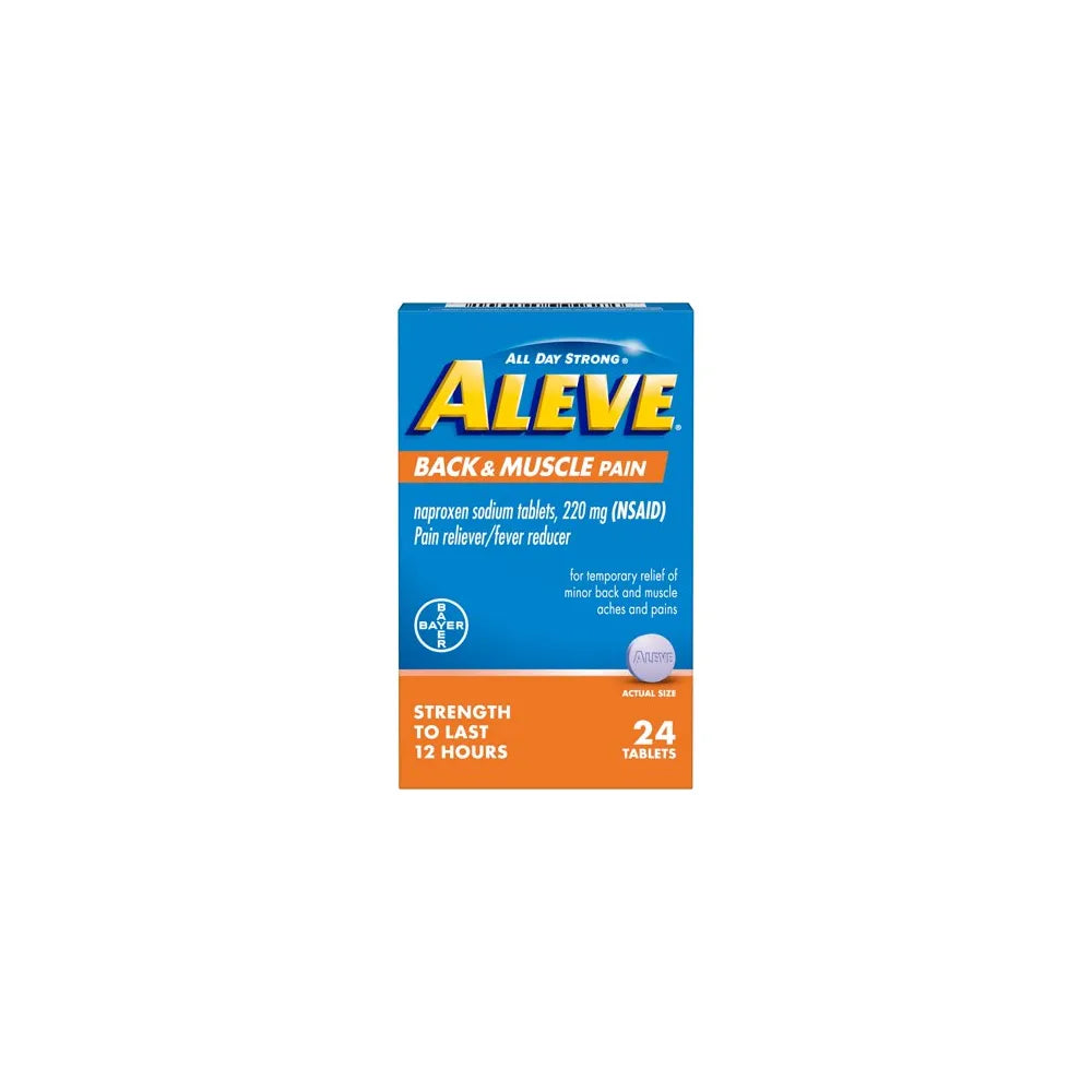 Aleve Back & Muscle Pain Relief Tablets 24 ct 1.26oz (Pack of 36)
