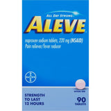 Aleve Naproxen Sodium Tablets Pain Reliever / Fever Reducer 90ct Exp 11/2023 1oz (Pack of 24)