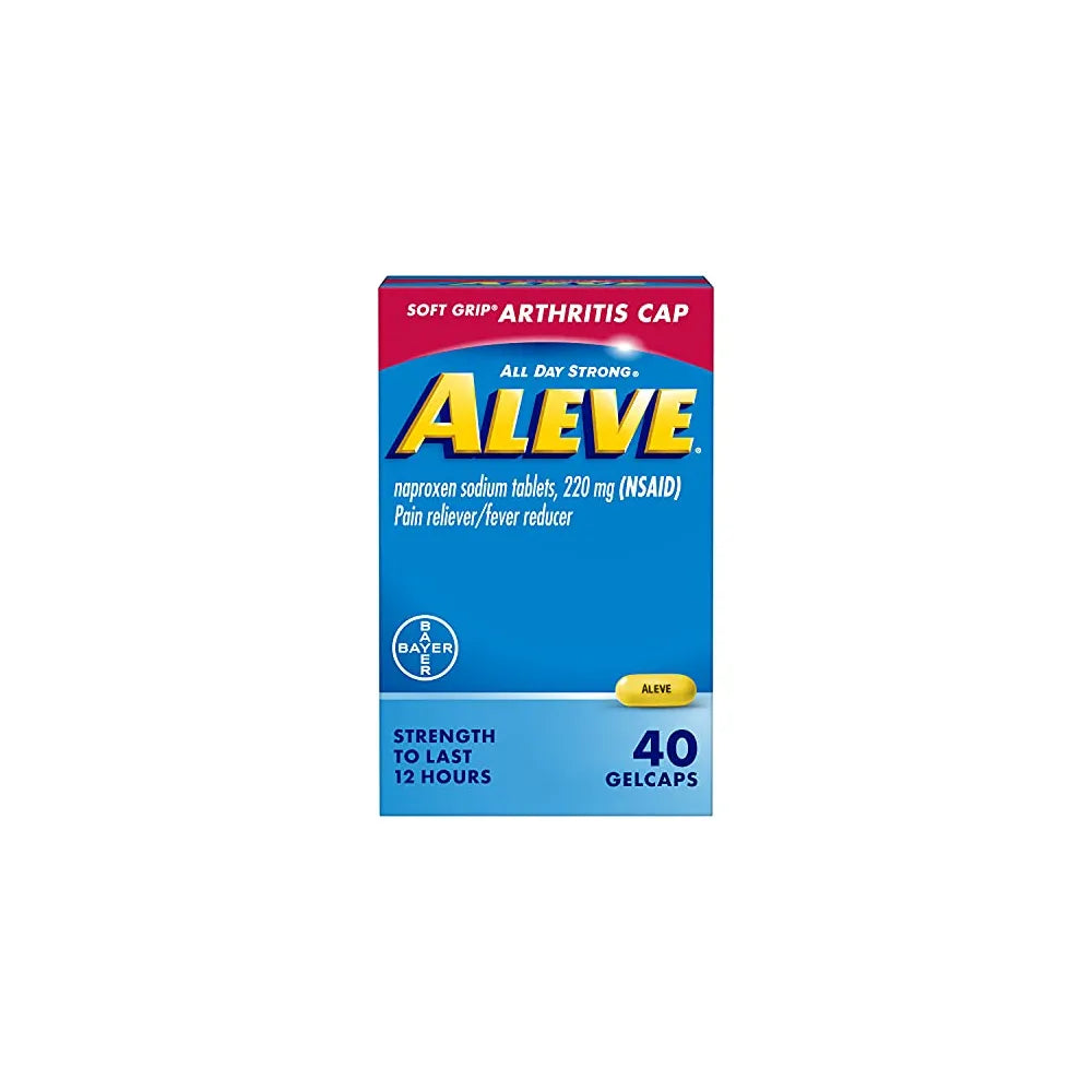 Aleve Soft Grip Arthritis Naproxen Sodium for Pain Relief 40 Count 1.6oz (Pack of 36)