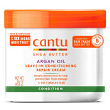 Cantu Argan Oil Moisturizing & Repairing Leave-in Conditioning Cream (Pack of 12) 16 Fl. Oz