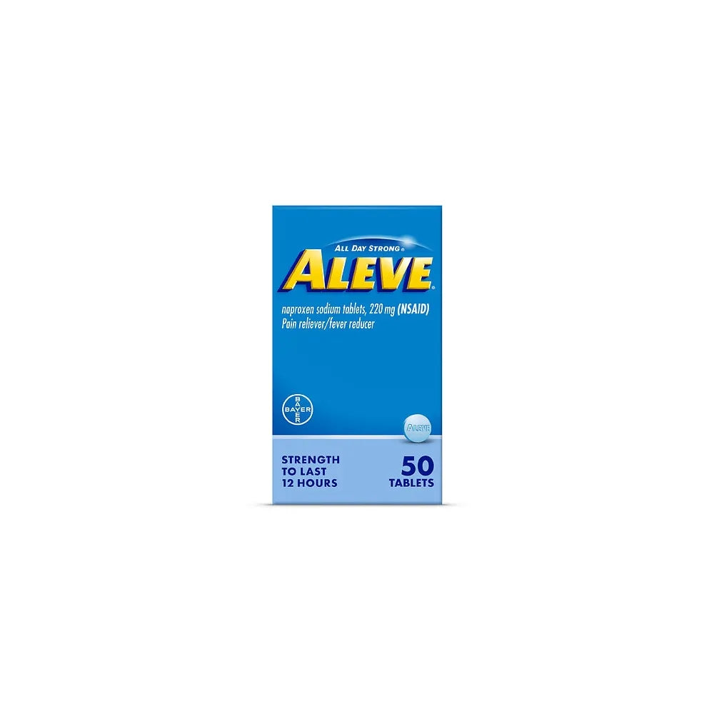 Aleve Tablets 50 Count - New Pack 3.69oz (Pack of 36)