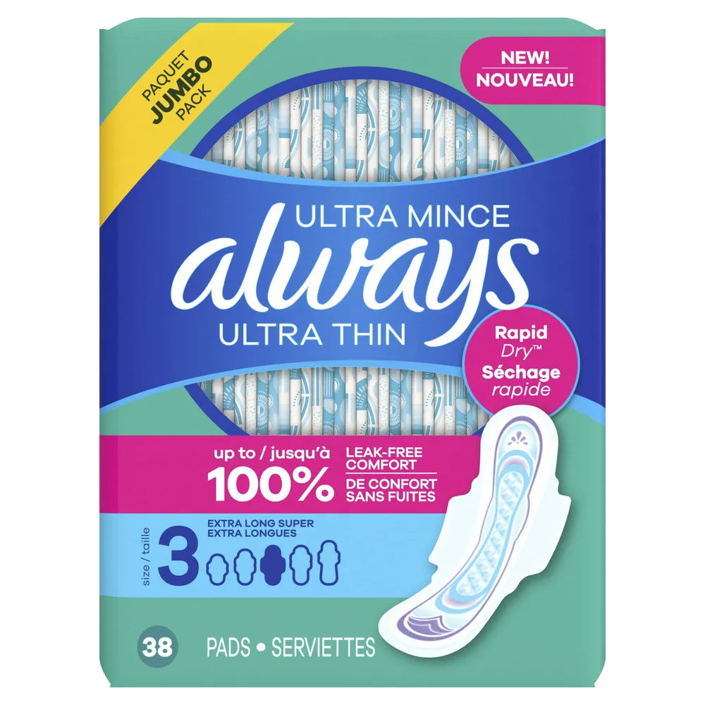 Always Discreet Underwear Size 3 X-Large 38 Count 19.2Oz (Pack of 3)