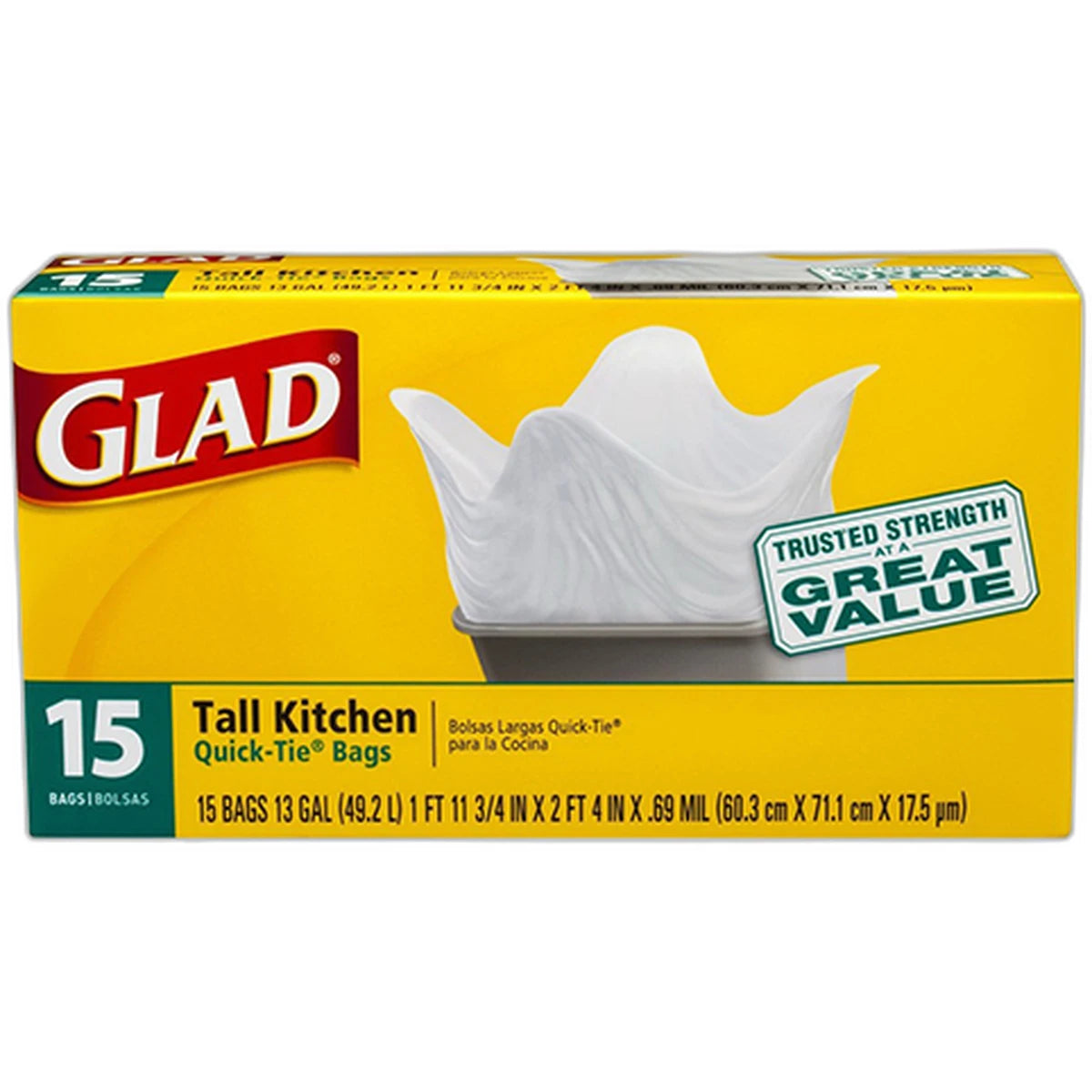 Glad Tall Kitchen Bag  8.25Oz(Pack of 12)