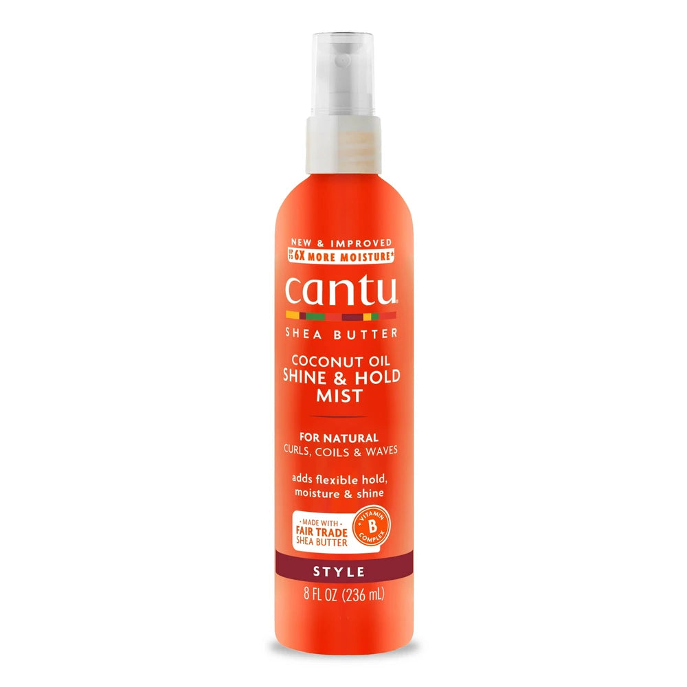 Cantu Coconut Oil Shine & Hold Mist with Shea Butter (Pack of 12) 8 Fl. Oz