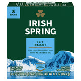 Irish Spring Icy Blast Refreshing Bar Soap 3 Bar Pack 11.1 Oz (Pack of 18)