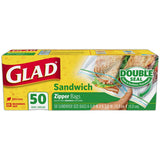 Glad Zipper Food Storage Sandwich Bags 11.2oz (Pack of 12)