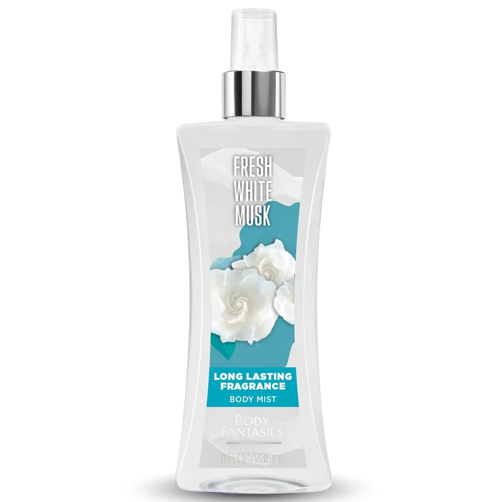 Body Fantasies Signature Fresh White Musk Body Spray (Pack of 12) 8 Fl. Oz