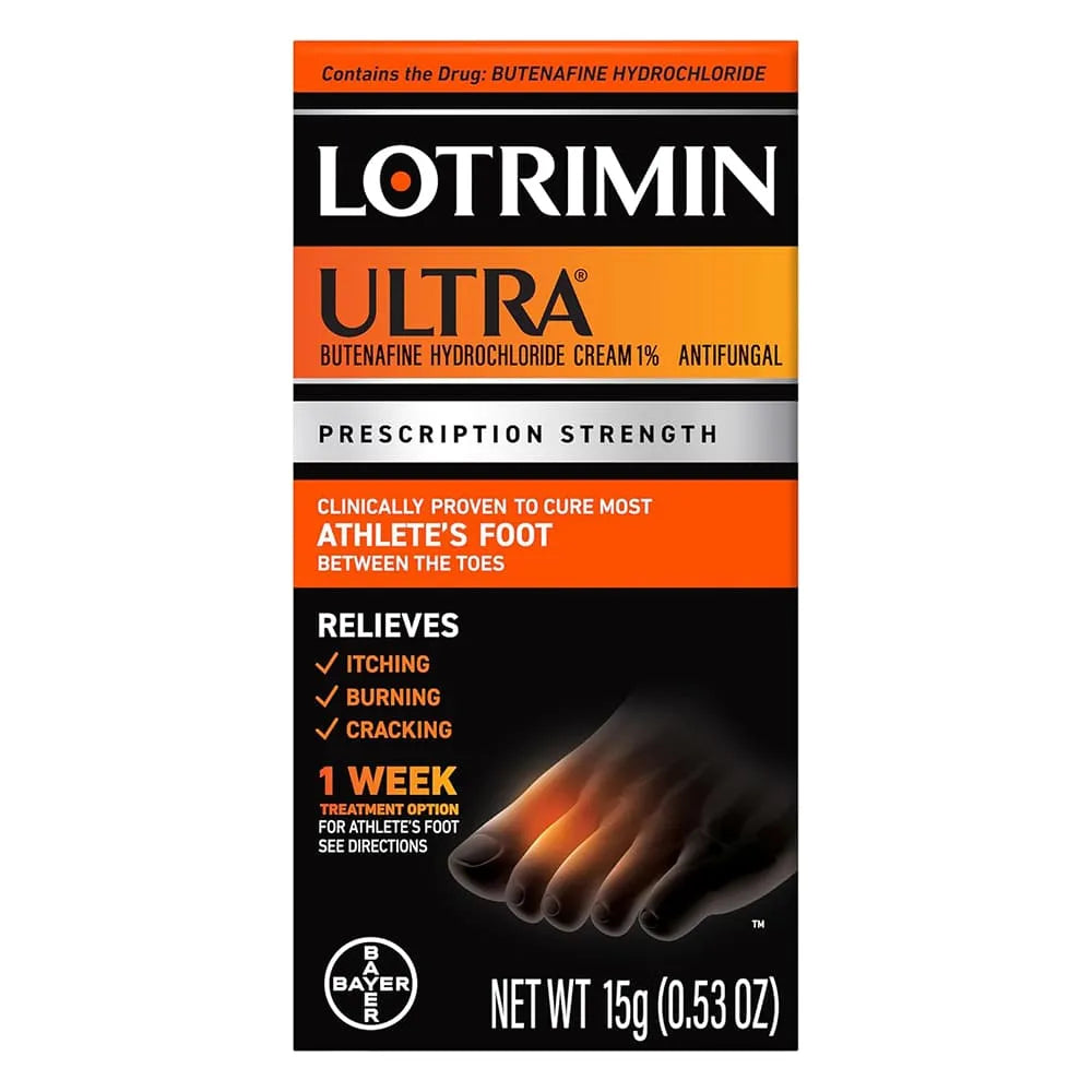 Lotrimin Ultra Antifungal Cream for Athletes Foot 0.53Oz (Pack of 36)