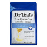 Dr Teal s Pure Epsom Salt Soaking Solution Soften & Nourish with Milk & Honey 48 Oz (Pack of 4)