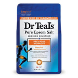 Dr Teal s Epsom Salt Magnesium Soak Pre & Post Workout with Menthol 48 Oz (Pack of 4)