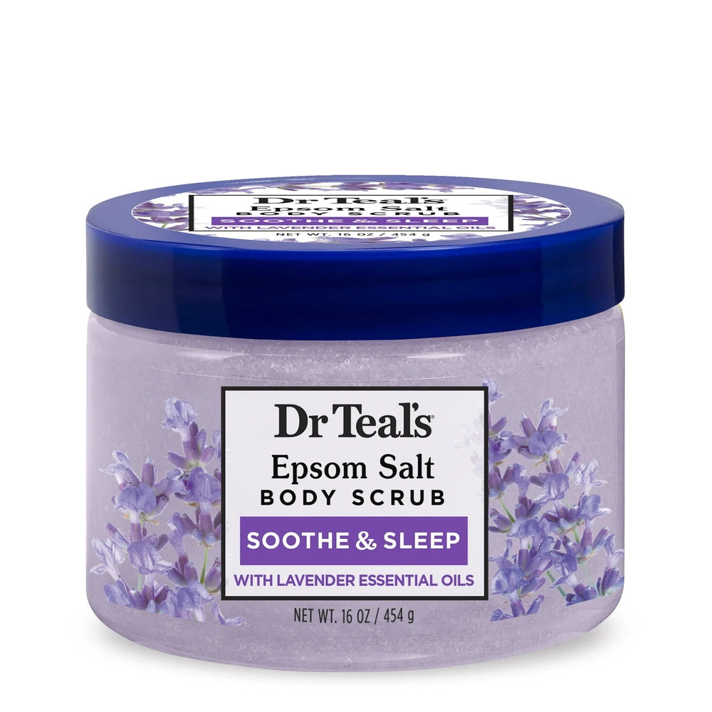 Dr Teal s Exfoliate & Renew Lavender Epsom Salt Body Scrub 16 oz (Pack of 12)