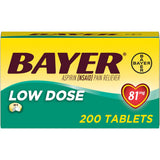 Bayer Aspirin Regimen 81mg 200 Count 2.5oz (Pack of 36)