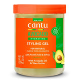 Cantu Avocado Hydrating Styling Gel Flexible Hold with Avocado Oil and Shea But 18.5 Oz (Pack of 12)