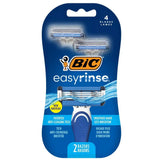 BIC EasyRinse Anti-Clogging Men's Disposable Razors with 4 Blades - 2 Ct 1.94oz