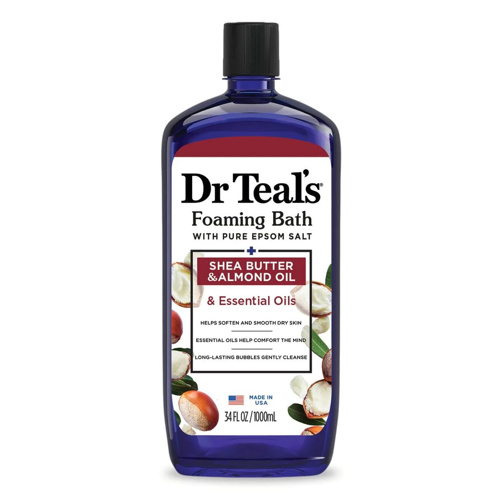 Dr Teal s Foaming Bath with Pure Epsom Salt Shea Butter & Almond 34 fl oz (Pack of 12)