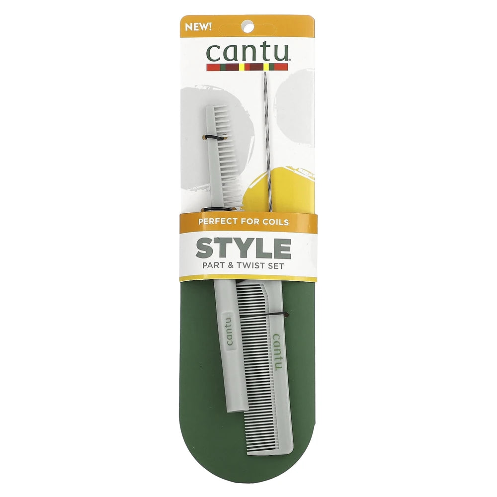 Cantu Style Part & Twist Comb Set - 2ct 0.8 OZ (Pack of 36)