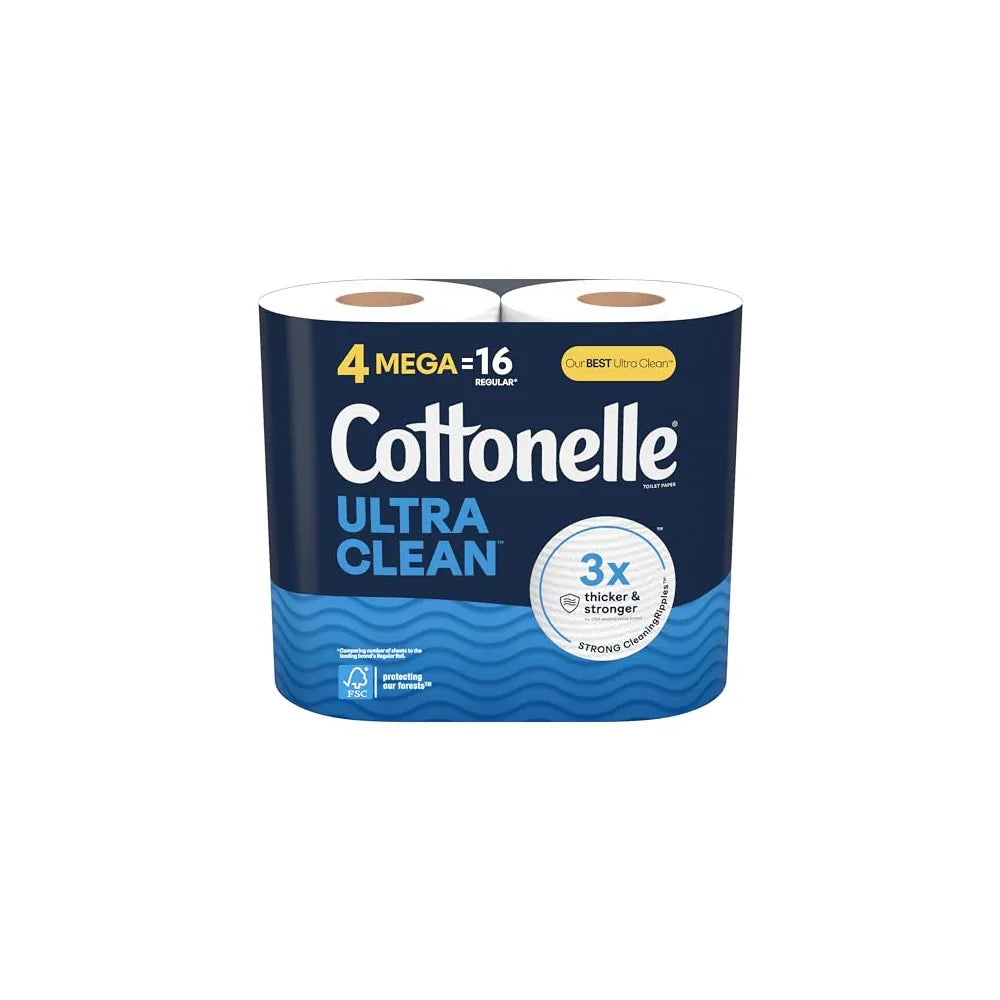 Cottonelle Ultra Clean Toilet Paper 4 Pack 1.19Oz (Pack Of 12)